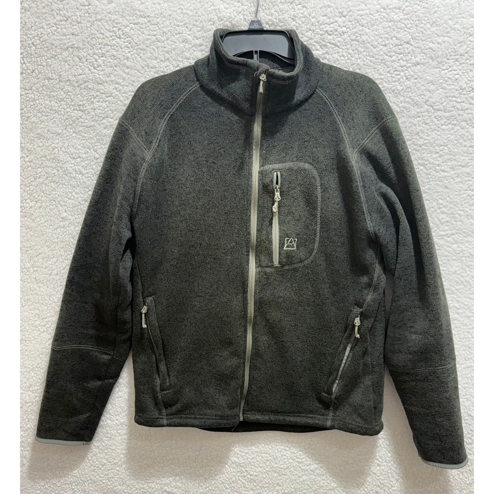 Avalanche Outdoor Supply Co Mens Large Fleece Full Zip Jacket‎ Charcoal Grey